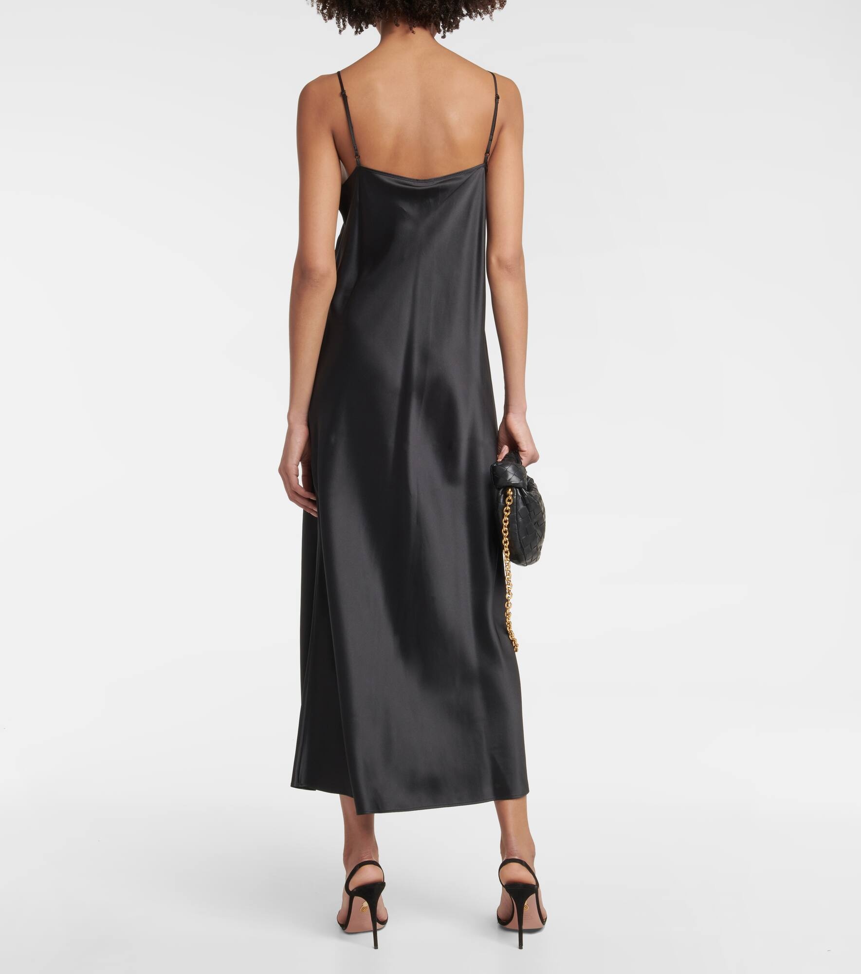 Clea silk satin slip dress - 3