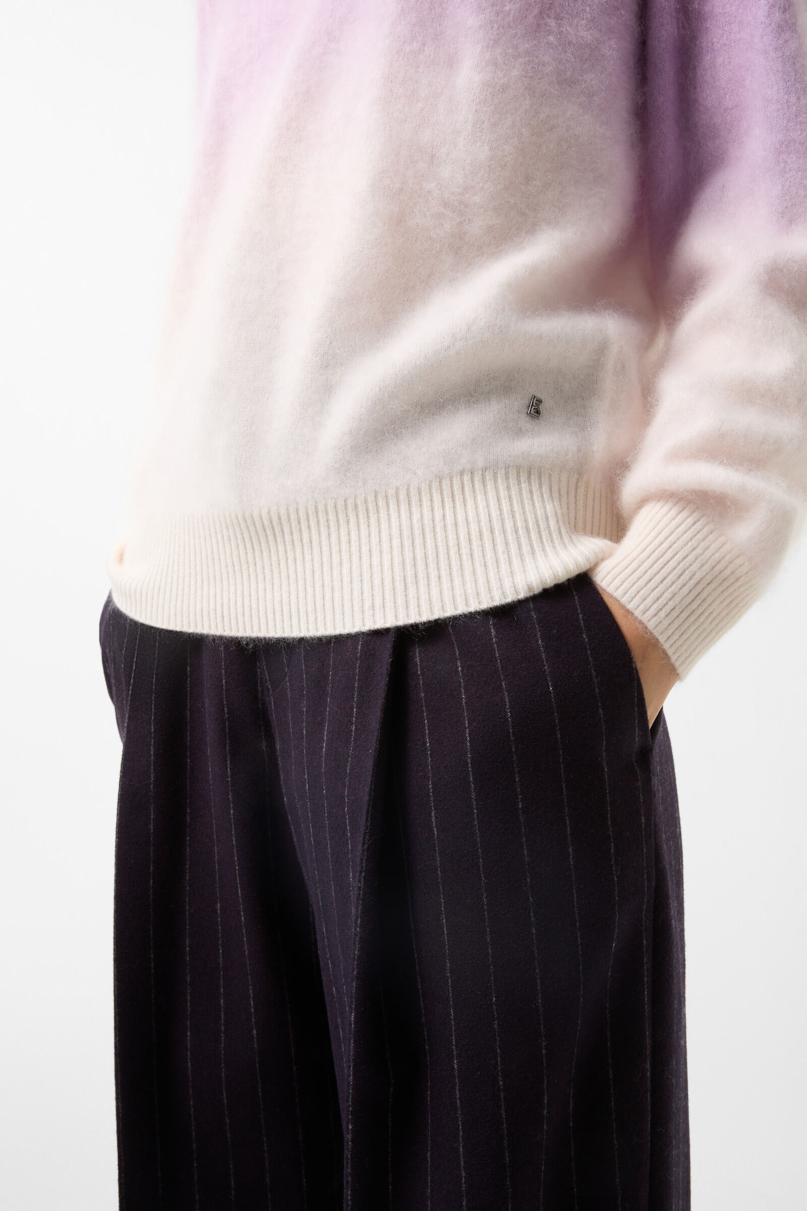 Olaia cashmere sweater in Purple/Off-white - 5