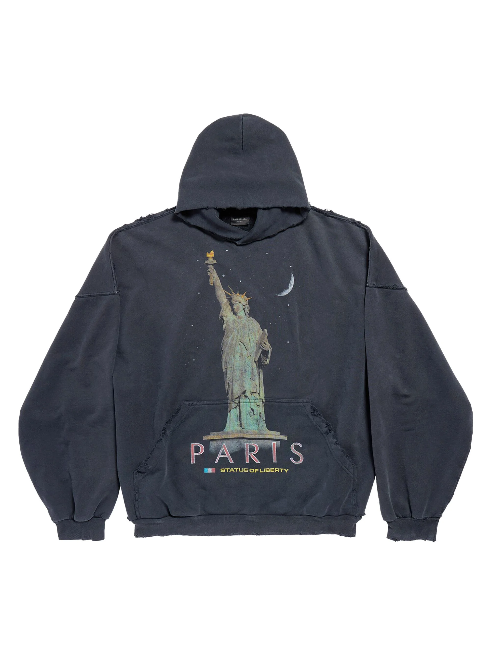 Paris Liberty Hoodie Oversized - Black - 1