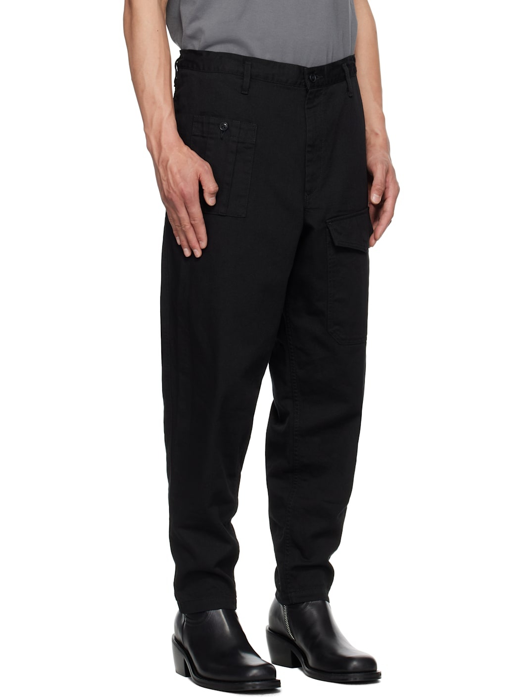 Black Scandal Katsuragi Waist String Work Pants - 2