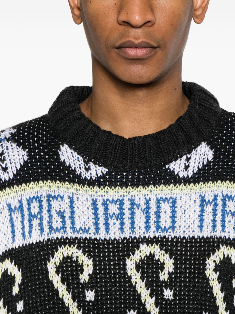 crew-neck jacquard jumper - 5