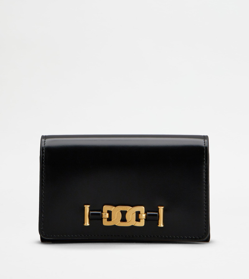 KATE WALLET IN LEATHER - BLACK 1
