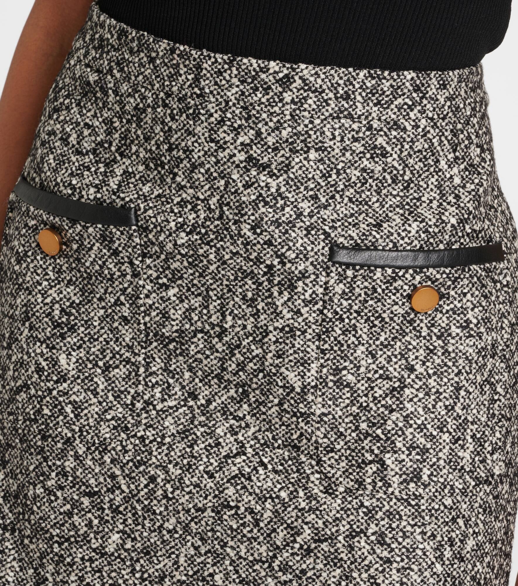 Cosa wool-blend tweed miniskirt - 4