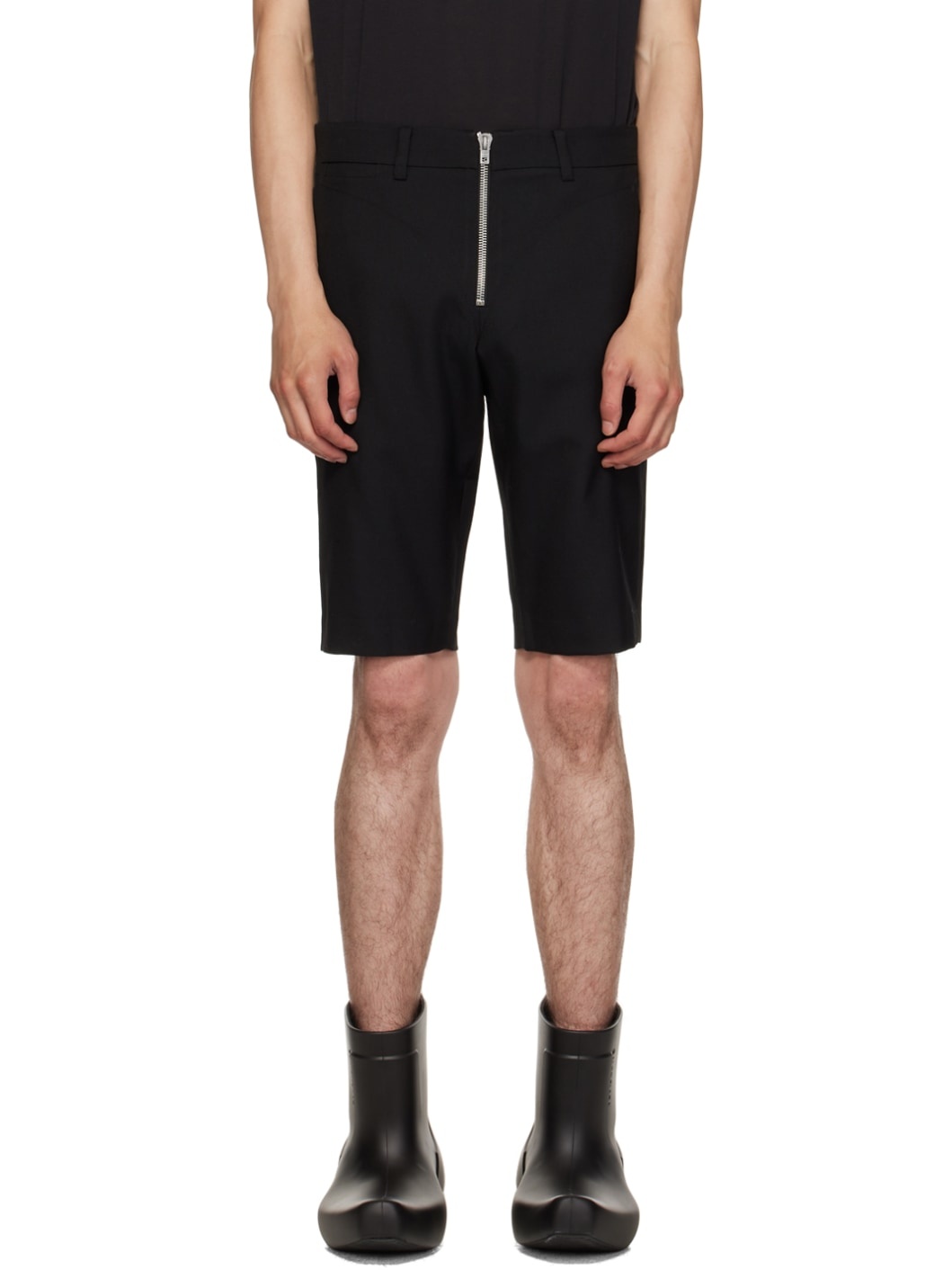 Black Slim-Fit Shorts - 1