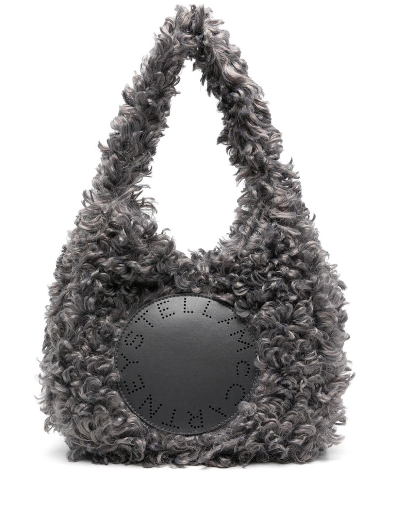 small logo-patch faux-shearling tote bag 1