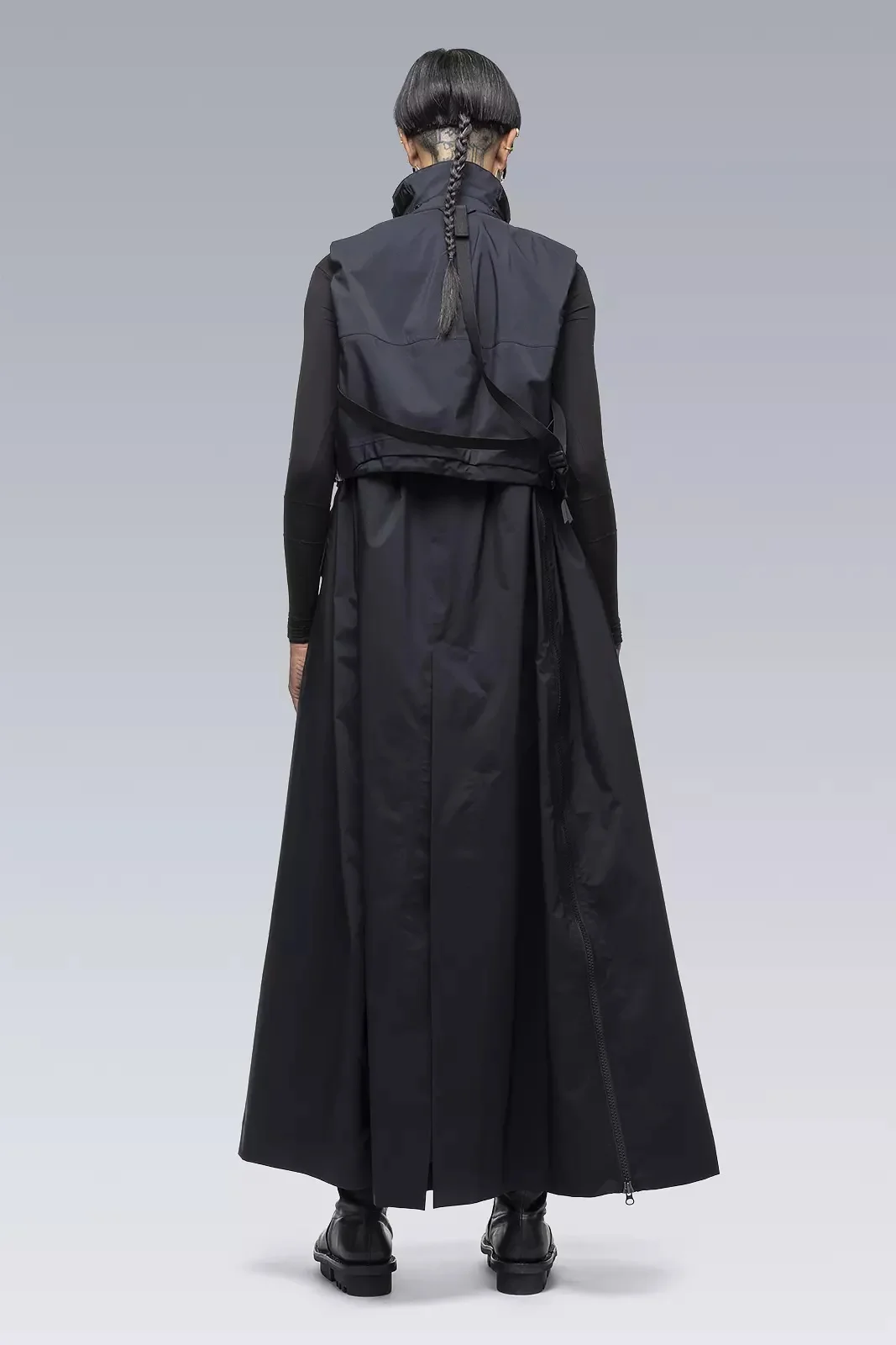 ACRONYM SAC-J6010 sacai / ACRONYM Trench Dress Black | REVERSIBLE