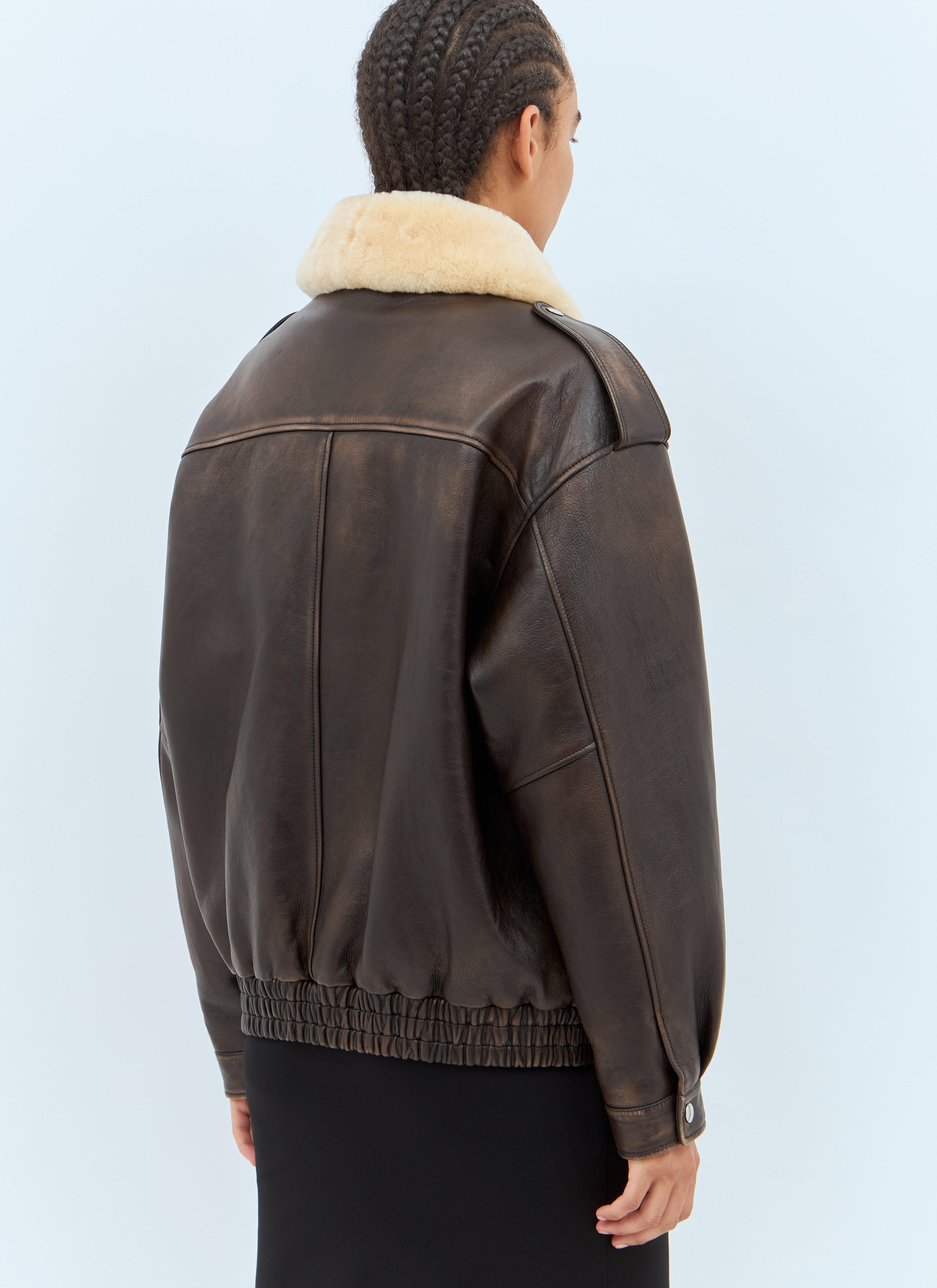 Padded Leather Jacket - 4