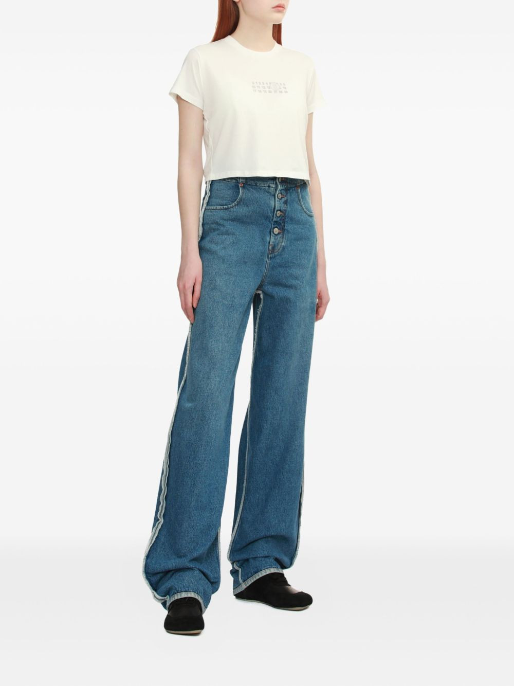 button-fastening jeans - 2