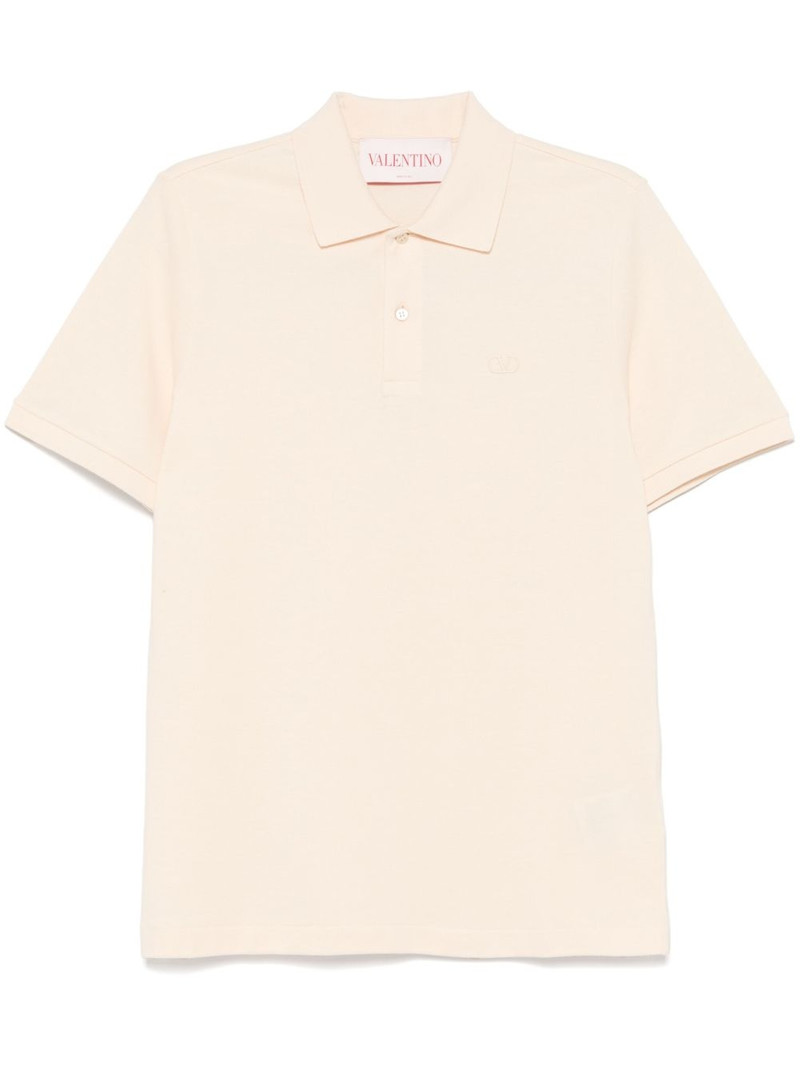 VLogo Signature-embroidered polo shirt 1