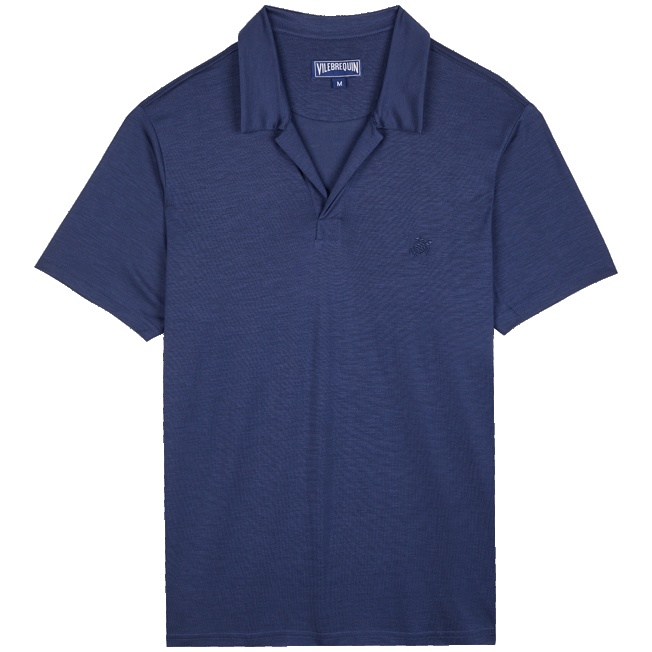 Men Tencel Polo Shirt Solid - 1