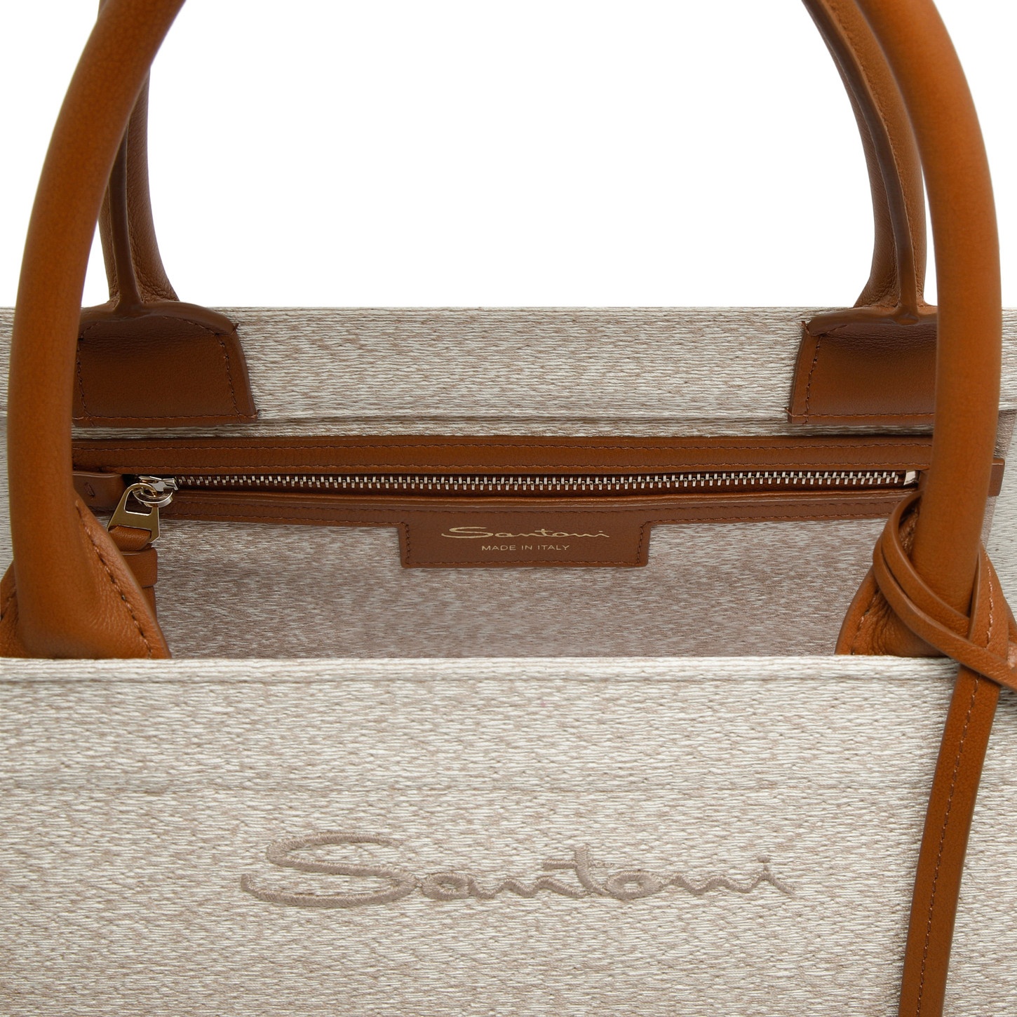 Beige fabric shopper - 3