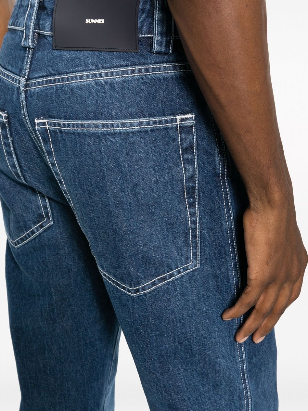 straight-leg cotton jeans - 5