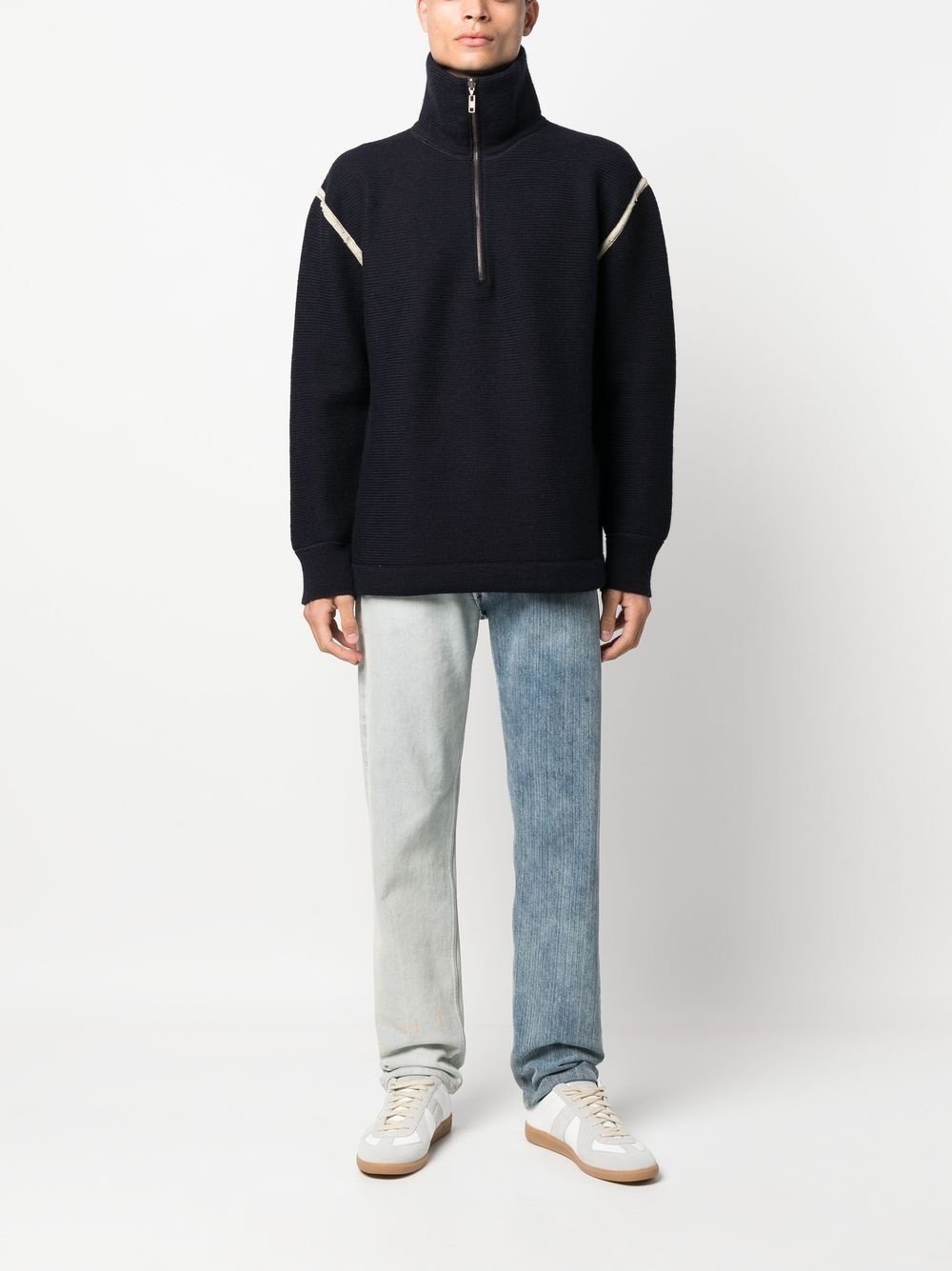 high-neck long-sleeve jumper - 2