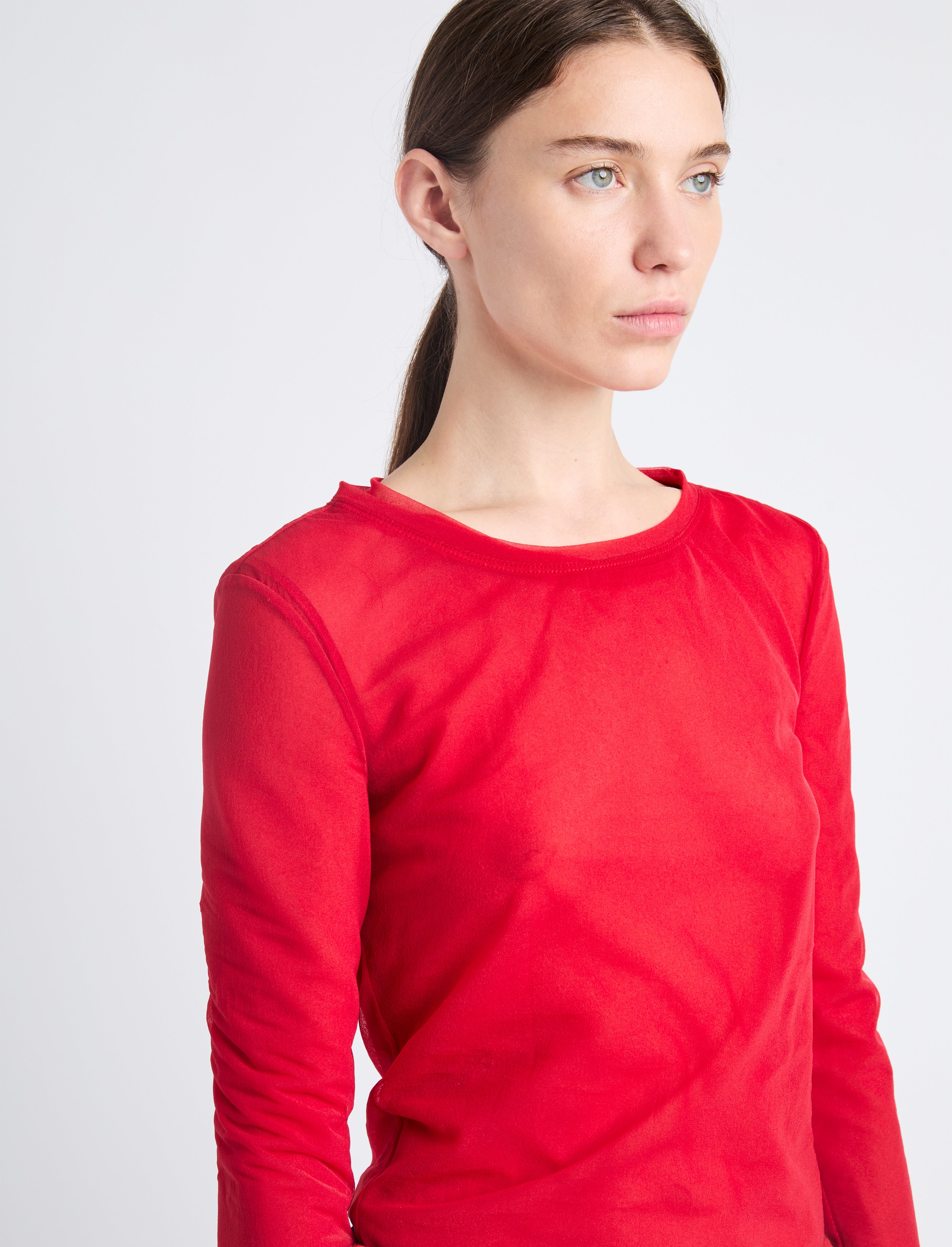 Dara Layered Top in Technical Nylon Jersey - 5