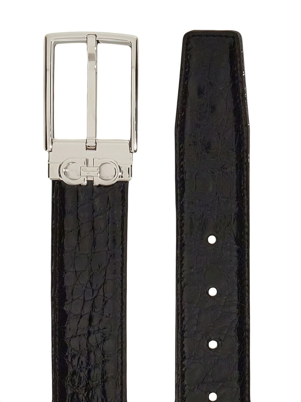 leather buckle belt - 2