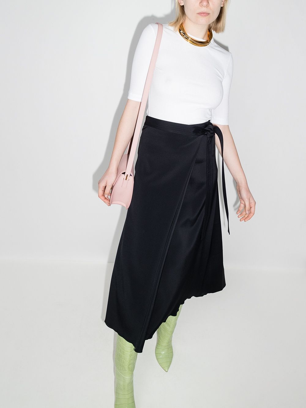 half-sleeve crew neck T-shir - 2