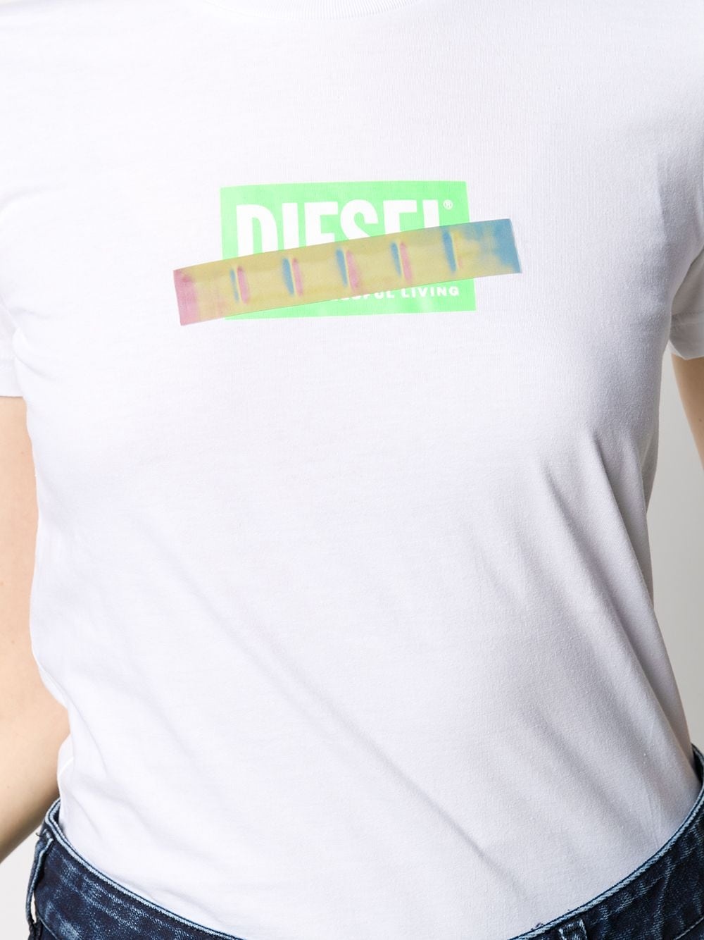 iridescent tape logo T-shirt - 5