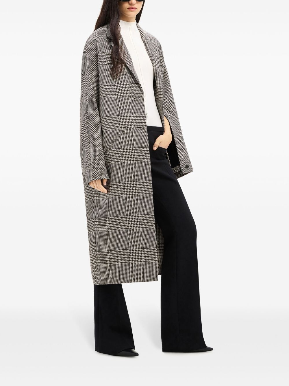 Cocoon checked coat - 4