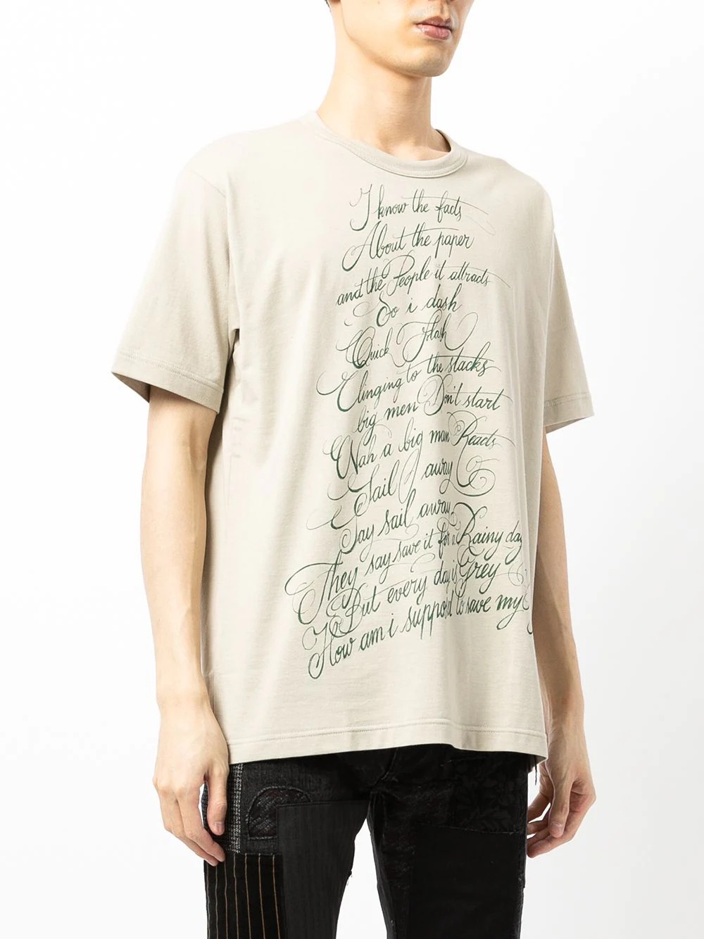 handwriting-print T-shirt - 3