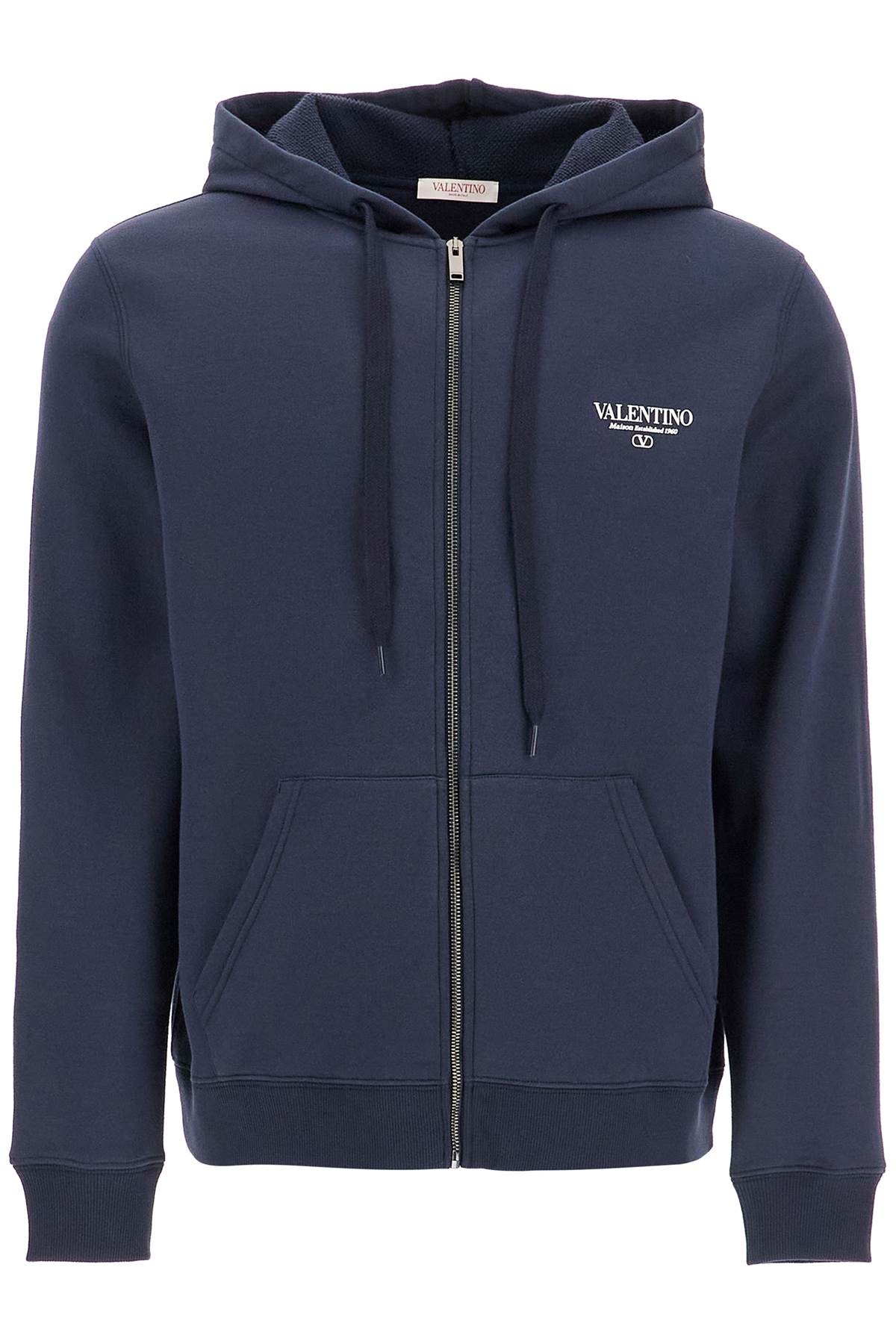 Valentino Garavani "Full Zip Sweatshirt With Logo Print Men - 1