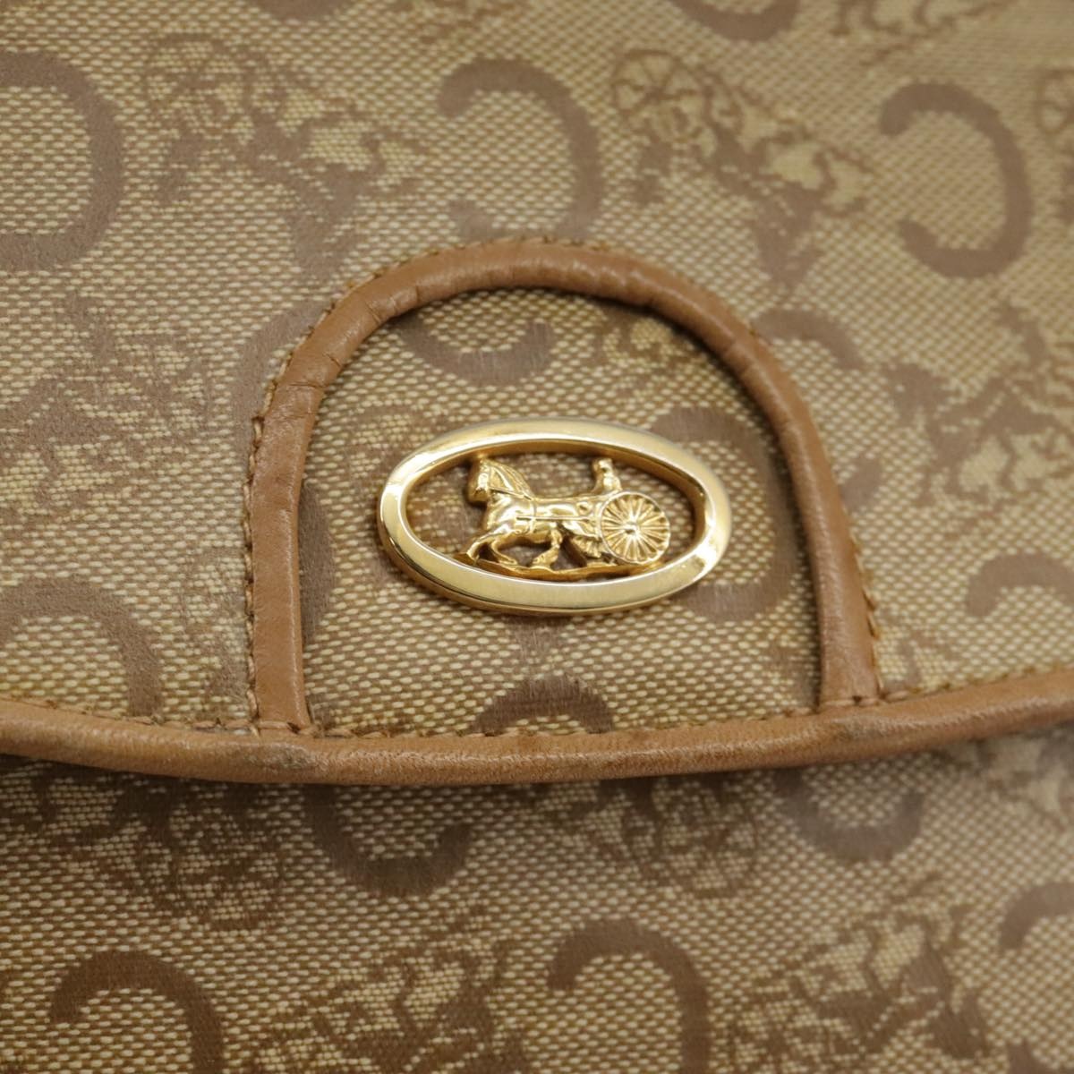 CELINE C Sulky Shoulder Bag Pvc Beige Gold - 15