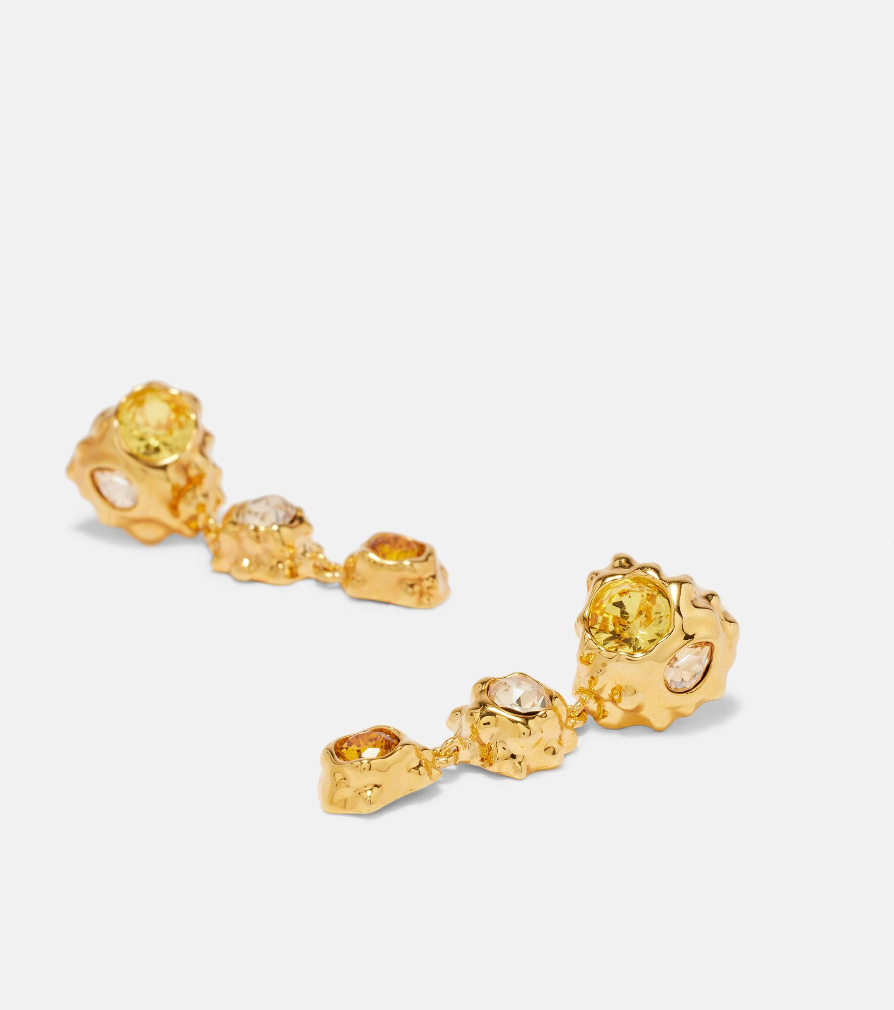 Crystal-embellished drop earrings - 4
