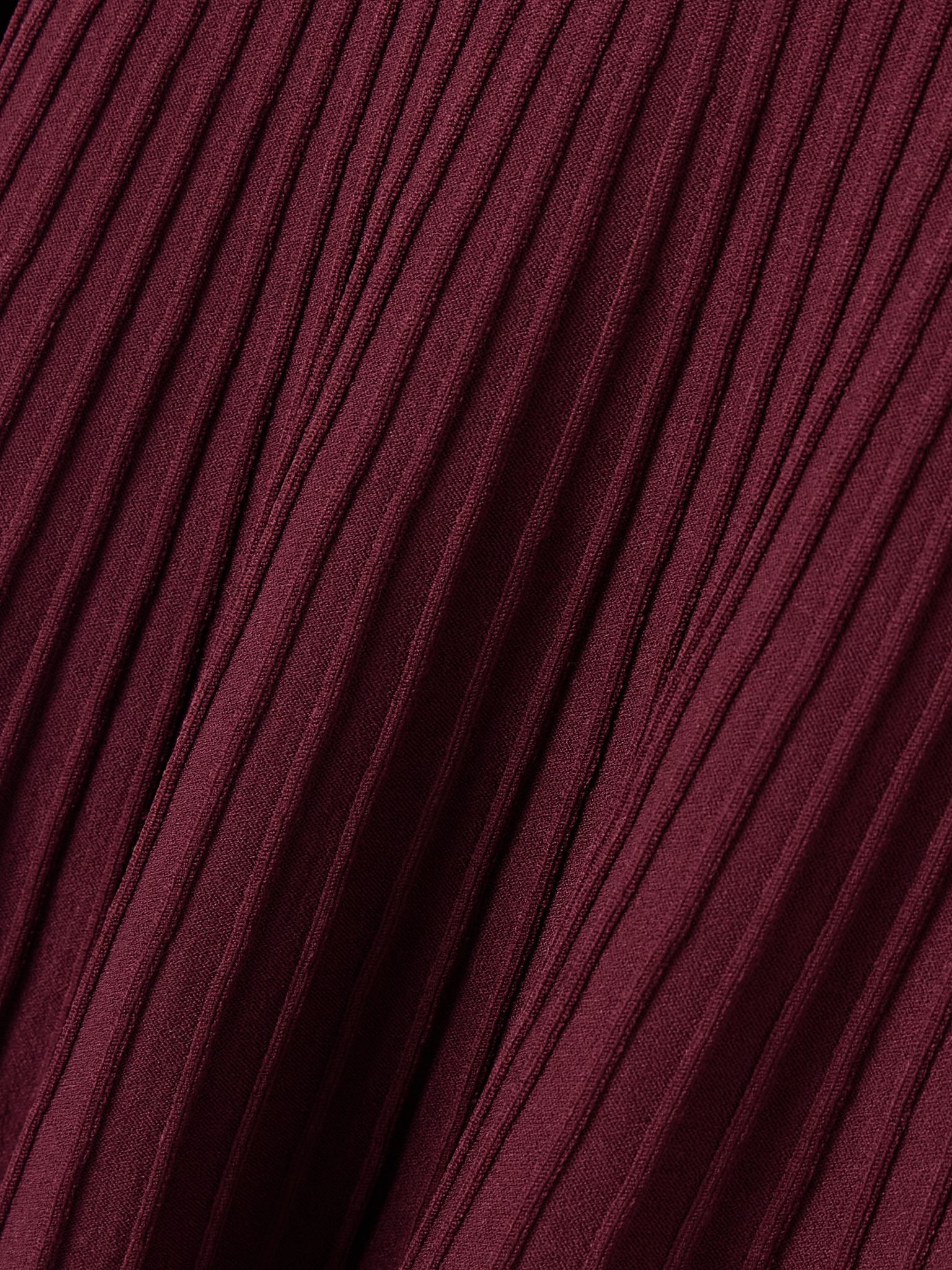 Genna ribbed-knit midi dress Burgundy - 4