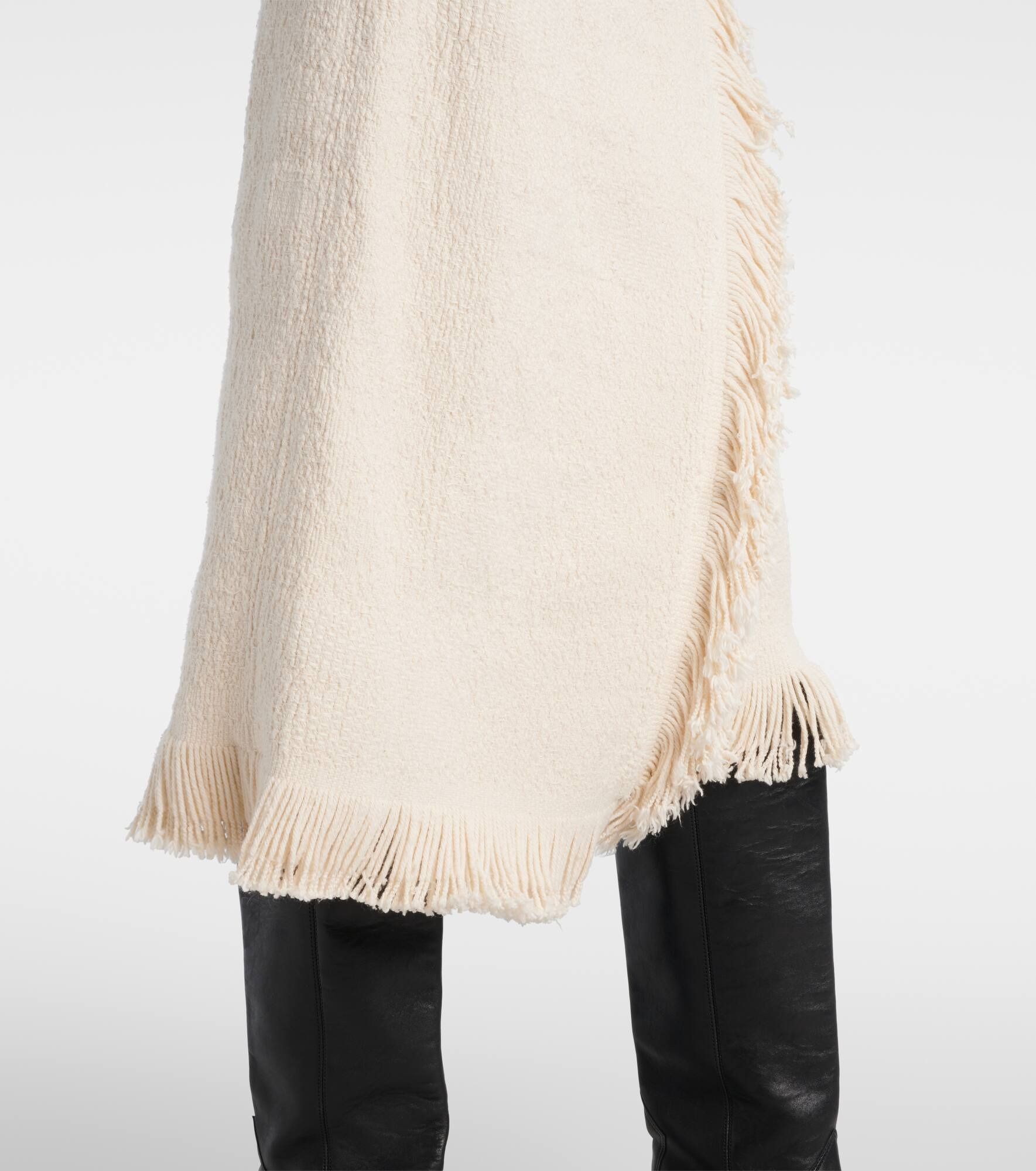 Galla cotton and linen midi skirt - 5