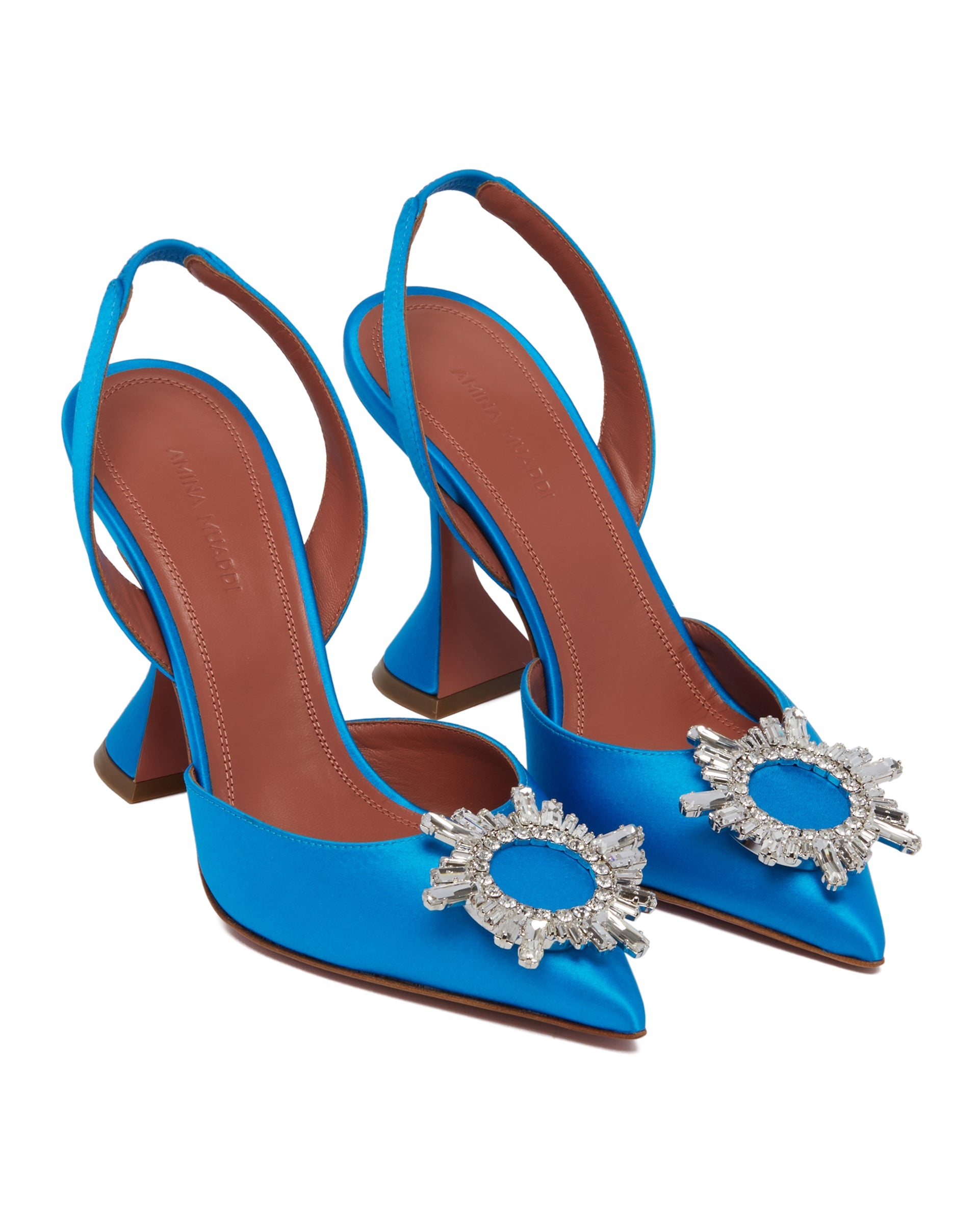 Blue Satin Begum Sandals - 3