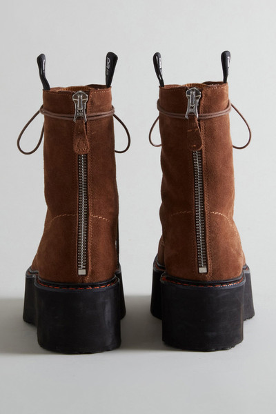 R13 DOUBLE STACK BOOT - BROWN SUEDE outlook