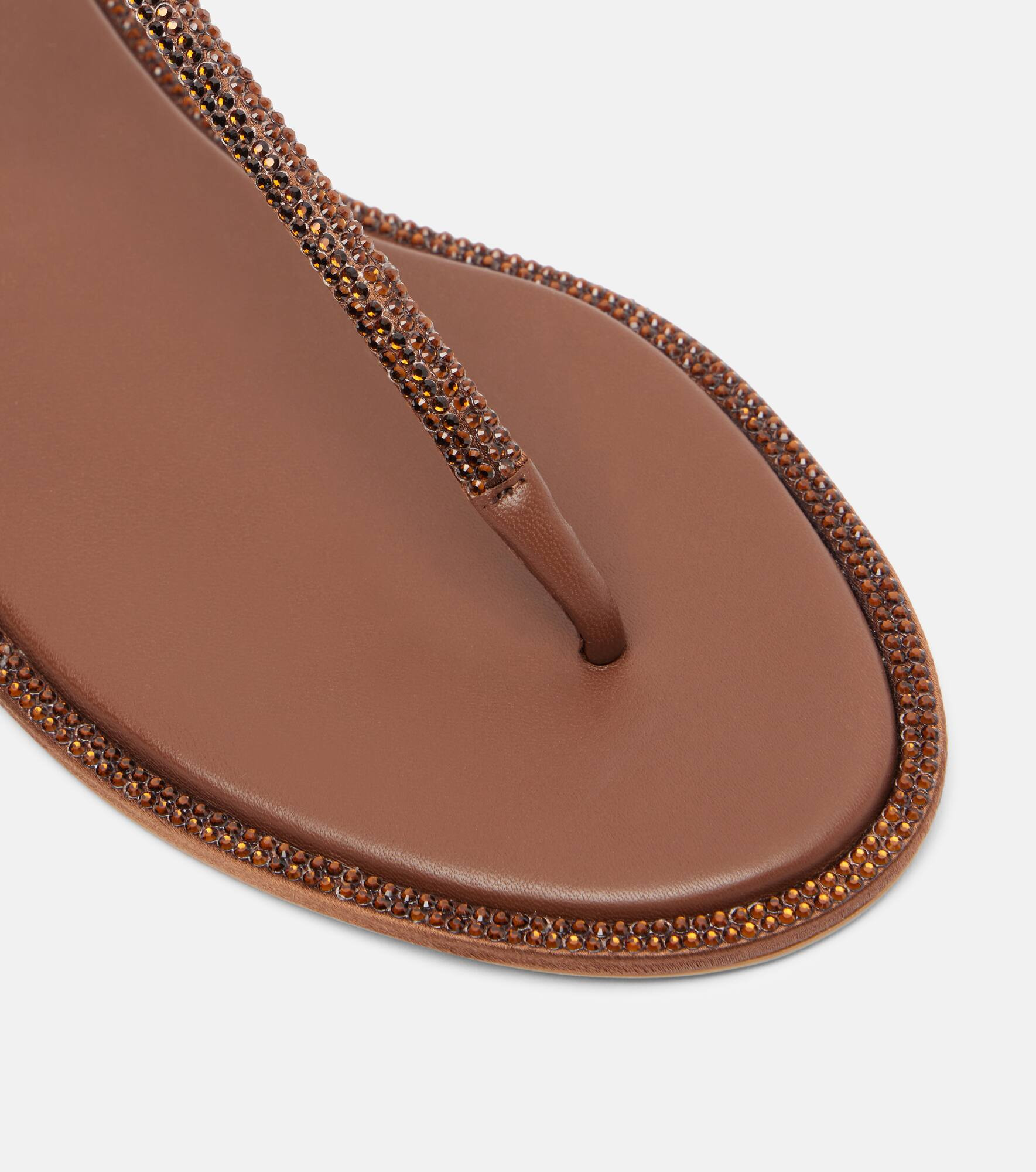 Diana embellished satin thong sandals - 5