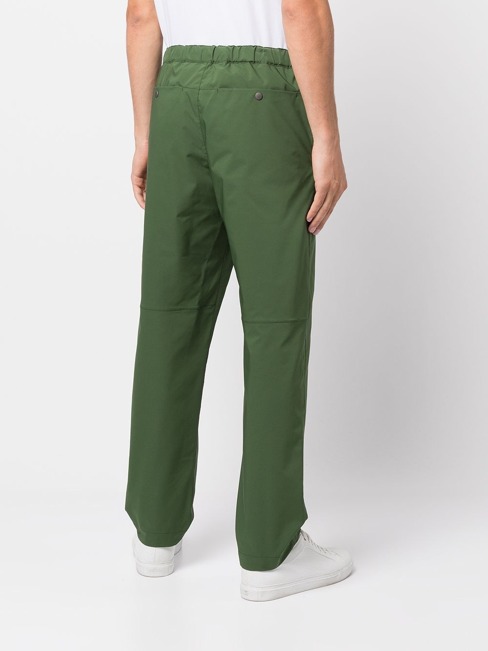 snap-fastening straight-leg trousers - 4