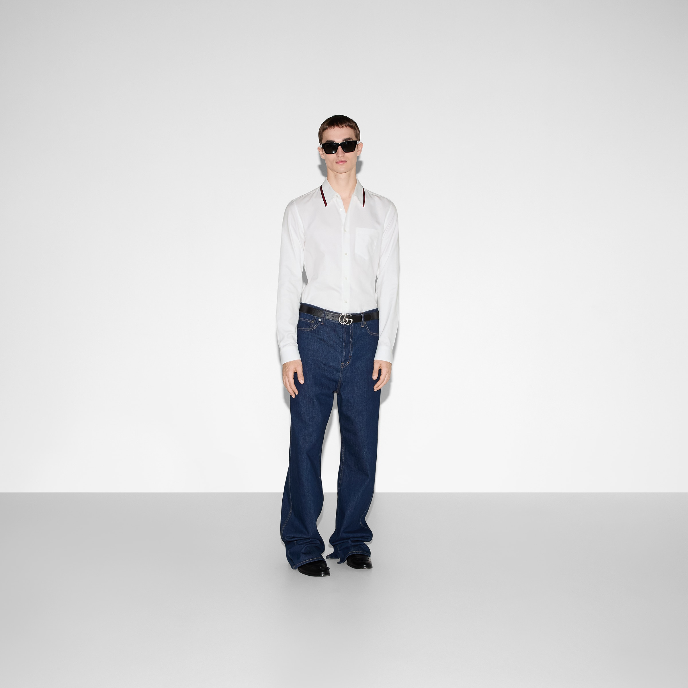 Oxford cotton shirt with Web - 2