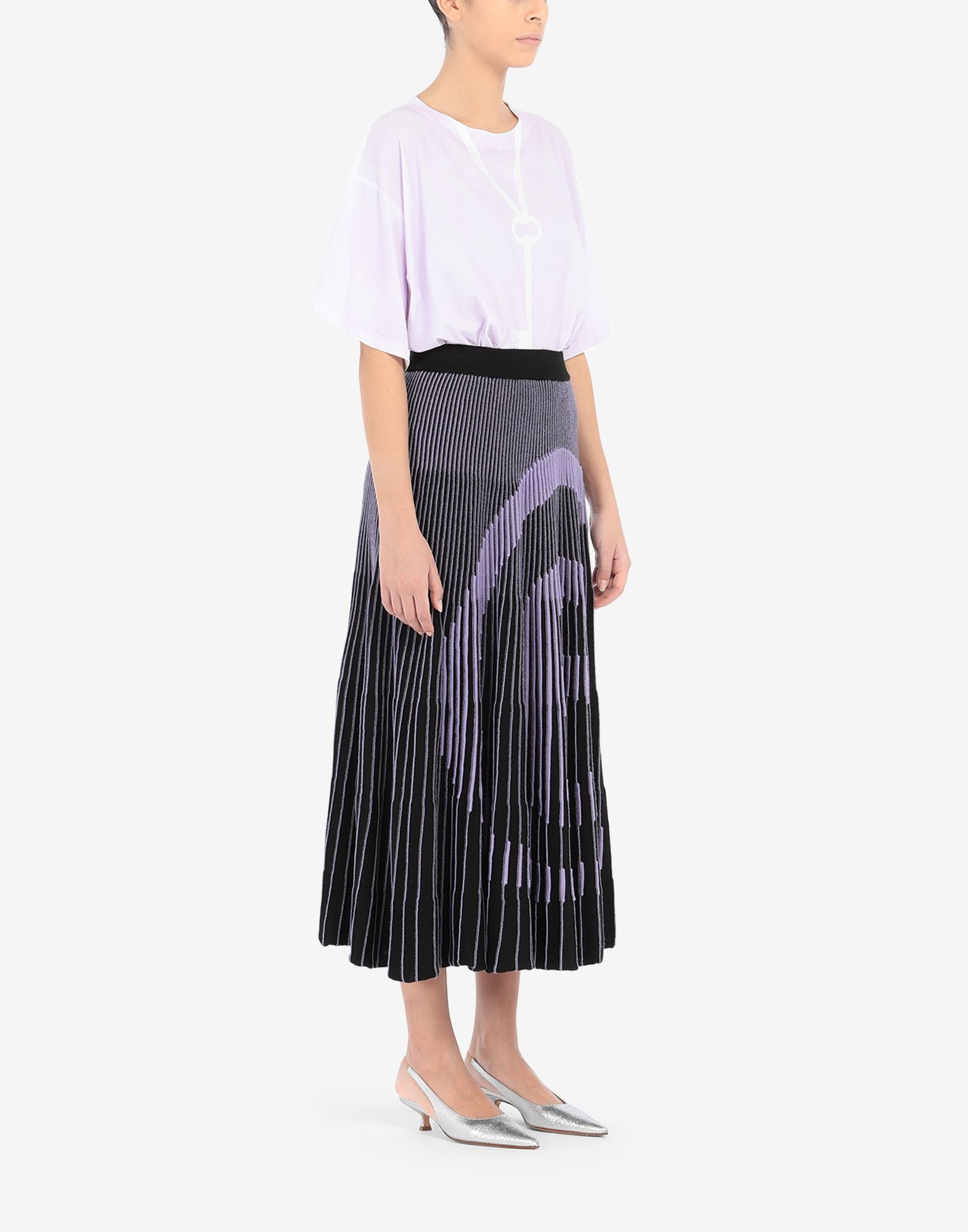 Logo pleated skirt - 3