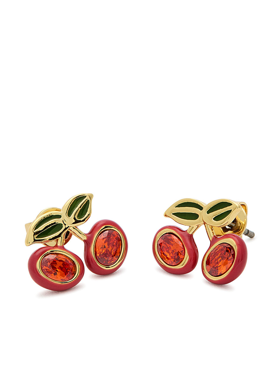 Coach Cherry Enamelled Stud Earrings - 2