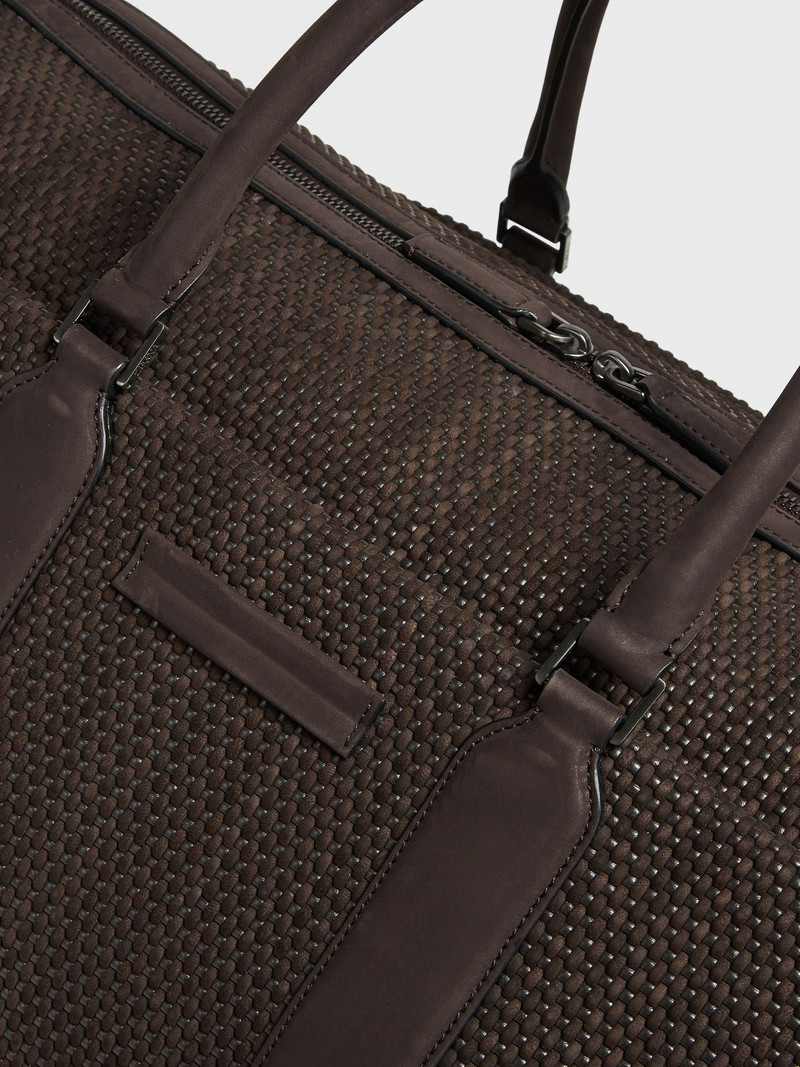 DARK BROWN PELLETESSUTA™ NUBUCK HOLDALL 55 5