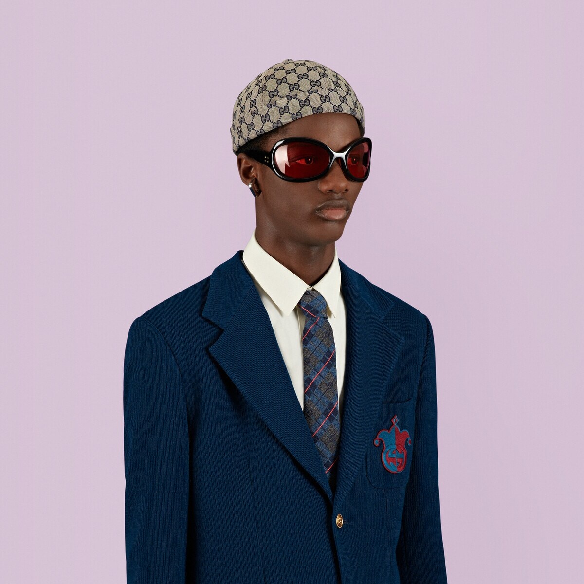 Double G rhombus jacquard tie - 3