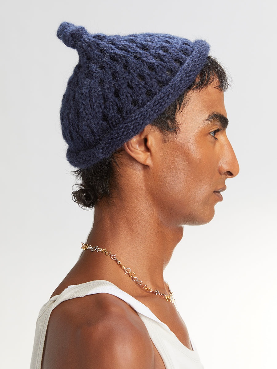 Condom Beanie Solid Deep Blue - 1