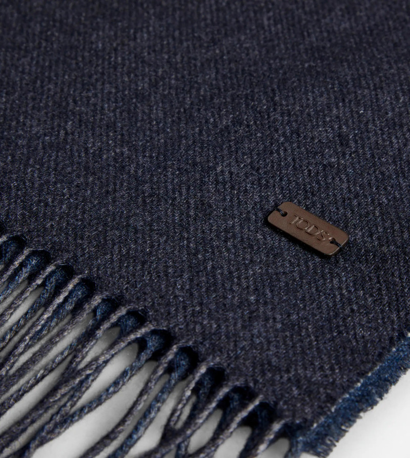 CASHMERE BLEND SCARF - BLUE 3