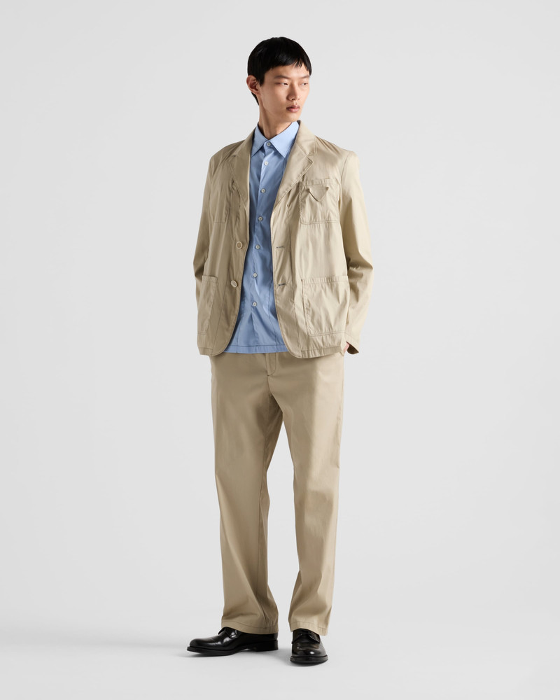 Prada Single-breasted cotton blend jacket outlook