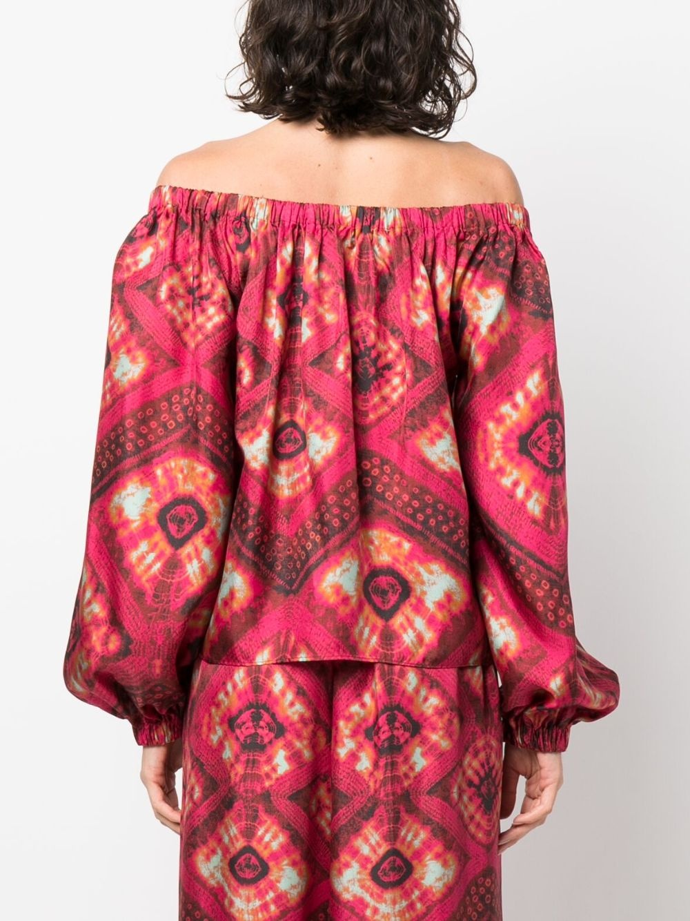 Nadya off-shoulder silk blouse - 4