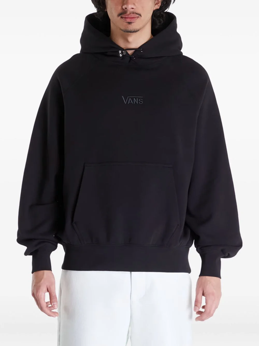 embroidered-logo hoodie - 1