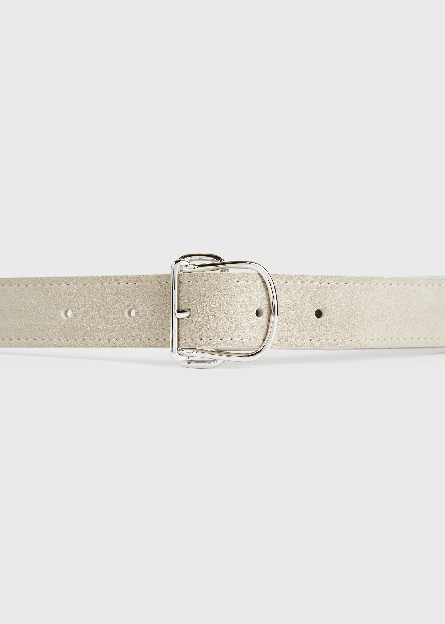 Swirl suede belt pearl - 5