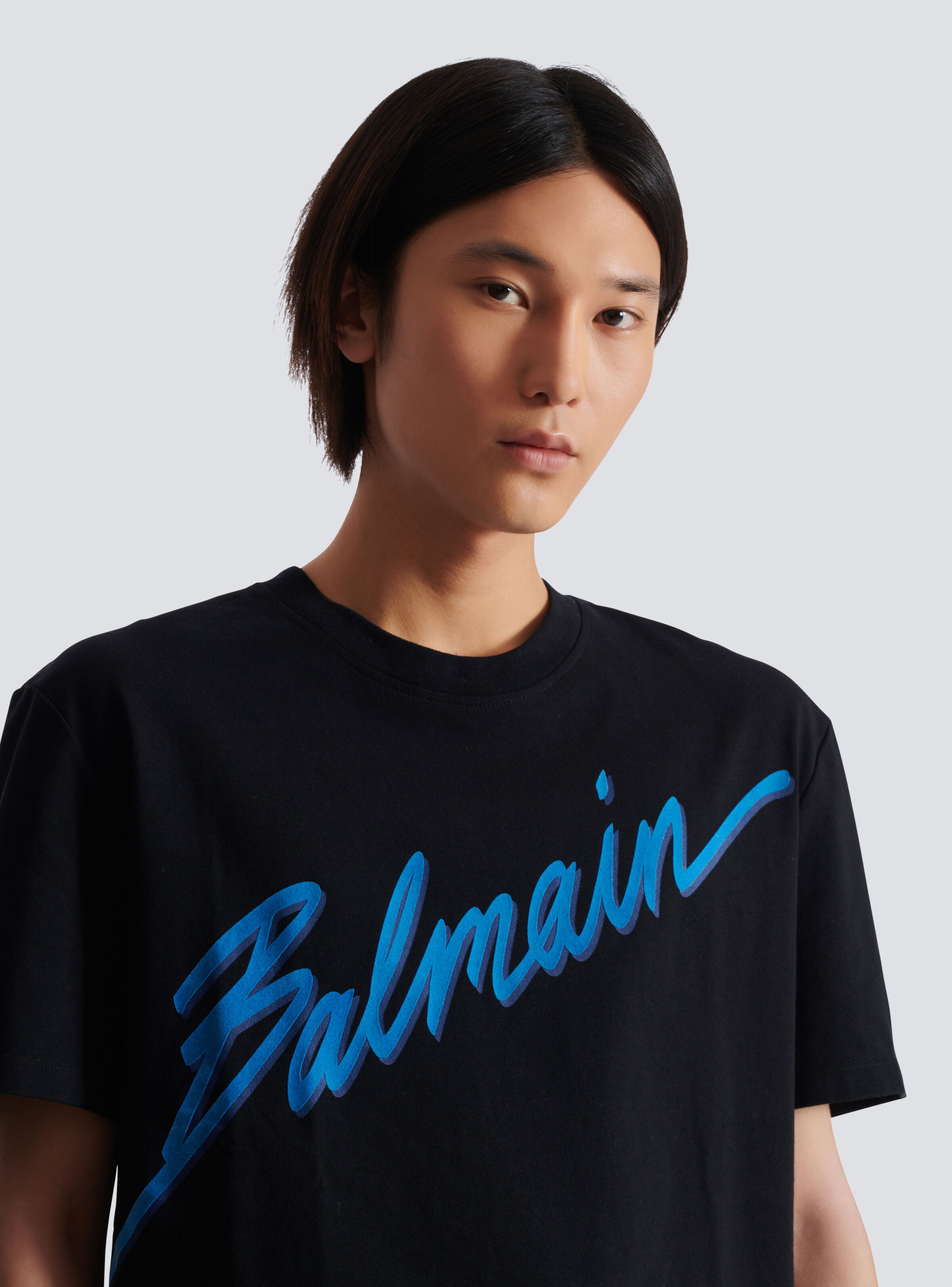 Balmain Lettre flocked T-shirt - 7