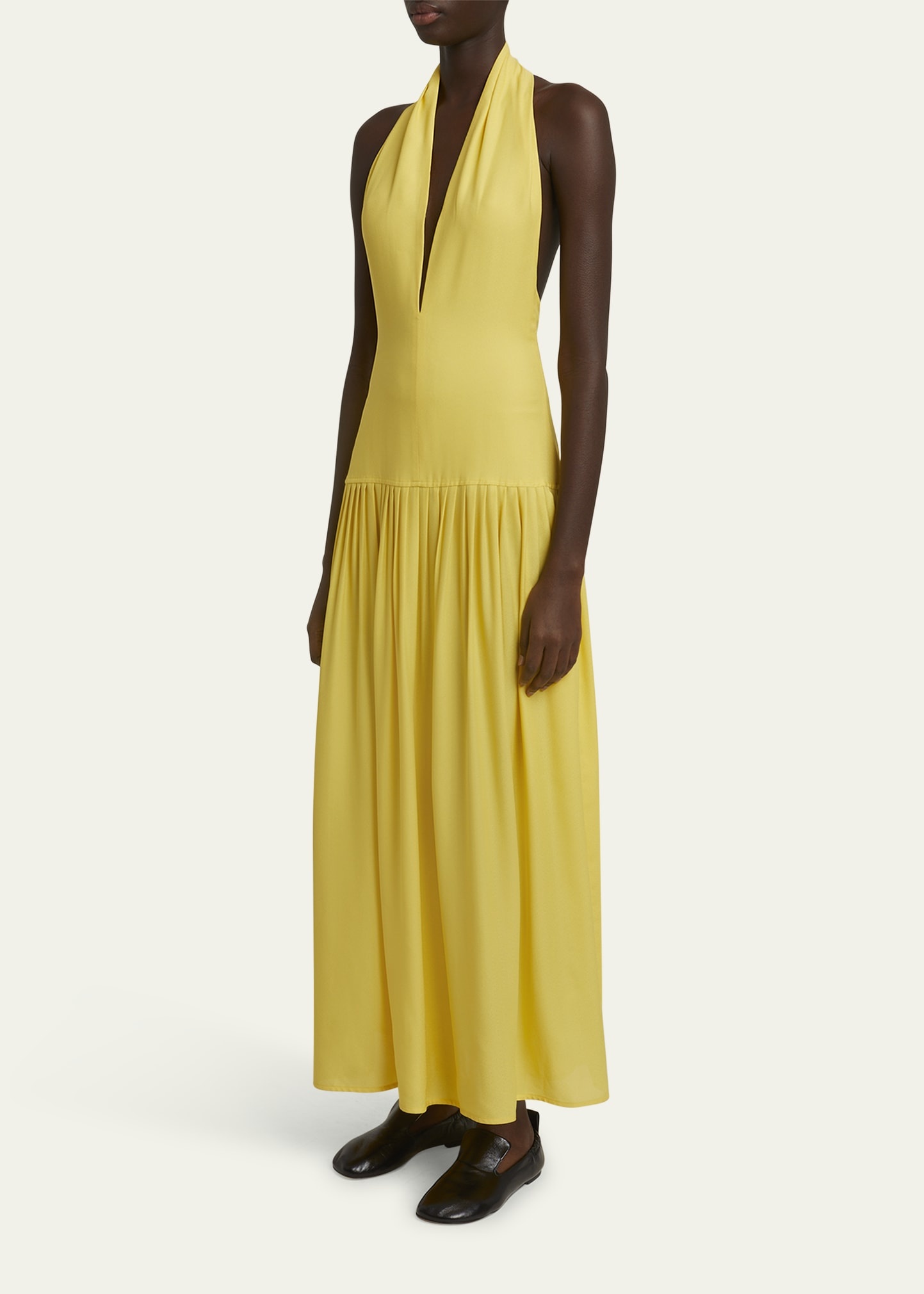 Tala Halter Viscose Georgette Dress - 4
