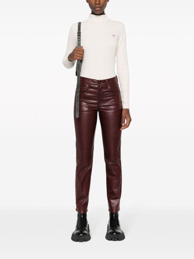 Levi's coated-finish straight-leg trousers outlook