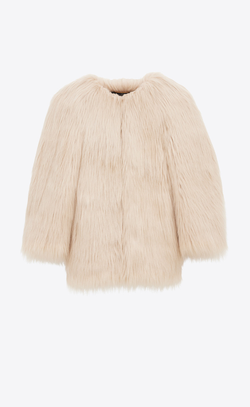short coat in animal-free fur 1