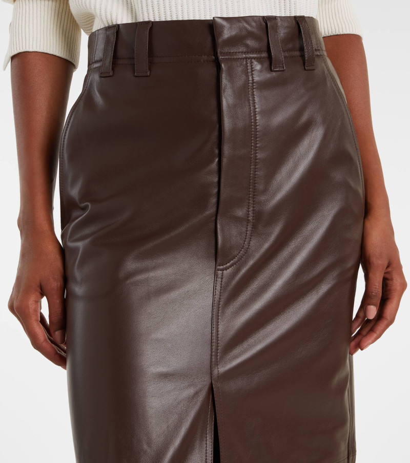 Leather maxi skirt 4