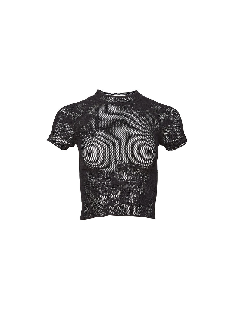 Lace Pointelle Tee 1