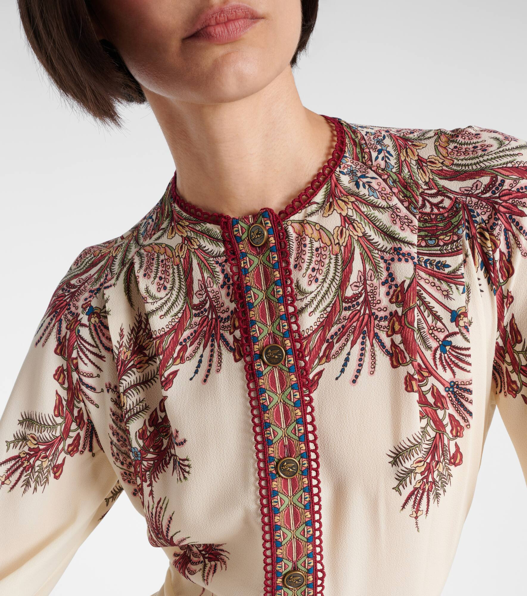 Paisley shirt dress - 4